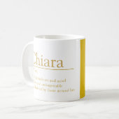 Mug Chiara name definition custom photo white gold (Devant gauche)