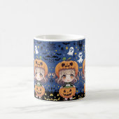 Mug Chibi Anime Girl en costume Citrouille (Centre)