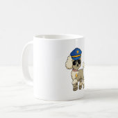 Mug Chibi Anime Police Poodle Chien (Devant gauche)