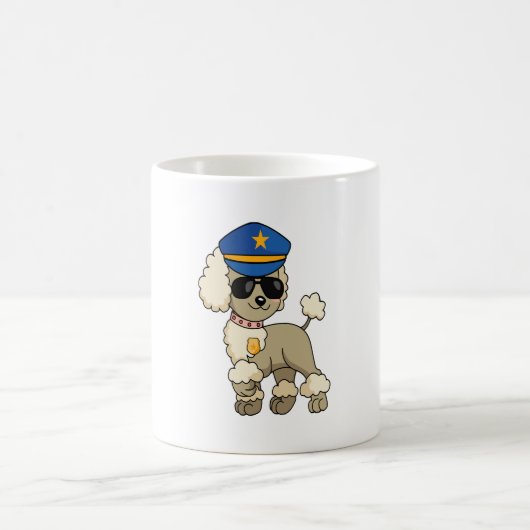 Mug Chibi Anime Police Poodle Chien (Centre)