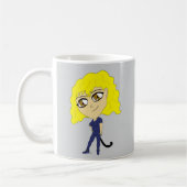 Mug Chibi avec un chat comme une queue (Gauche)