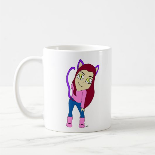 Mug chibi catgirl (Gauche)