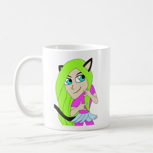 Mug chibi catgirl (Gauche)