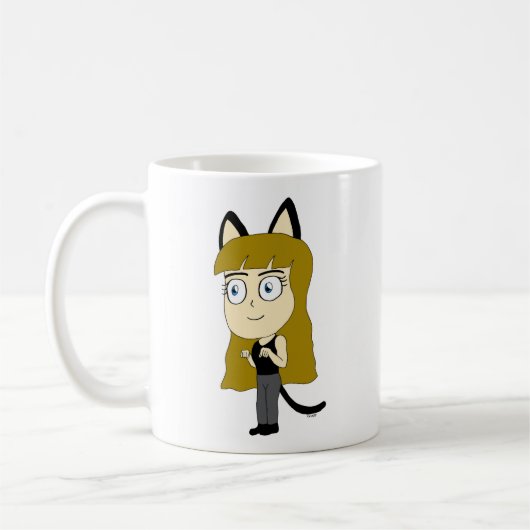 Mug chibi catgirl (Gauche)