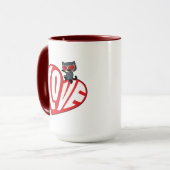 Mug Chibi Catwoman rebondit sur Batman (Devant gauche)