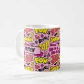 Mug Chibi Comic Phases et Logos Motif (Devant gauche)