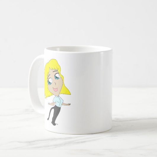 Mug chibi fille avec une queue (Devant gauche)