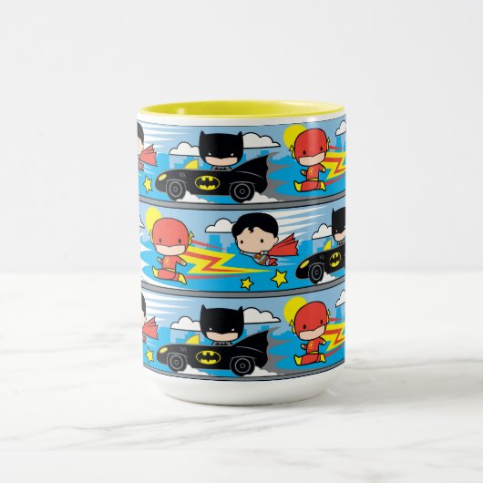 Mug Chibi Flash, Superman et Batman Racing Motif (Centre)