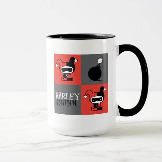 Mug Chibi Harley Quinn Checker Motif (Droite)