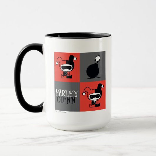 Mug Chibi Harley Quinn Checker Motif (Gauche)
