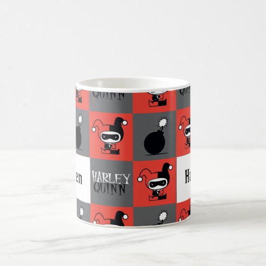 Mug Chibi Harley Quinn Checker Motif (Centre)