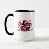 Mug Chibi Harley Quinn & Chibi Catwoman Avec Chats (Gauche)
