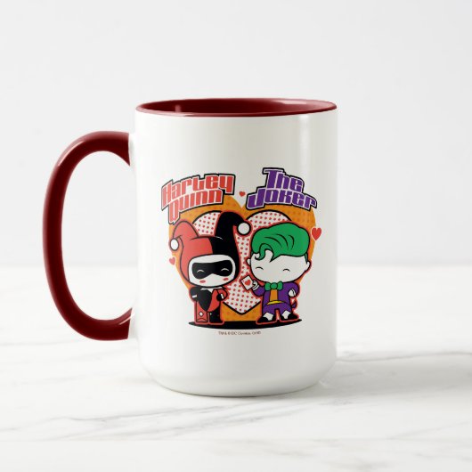 Mug Chibi Harley Quinn & Chibi Joker Coeurs (Gauche)