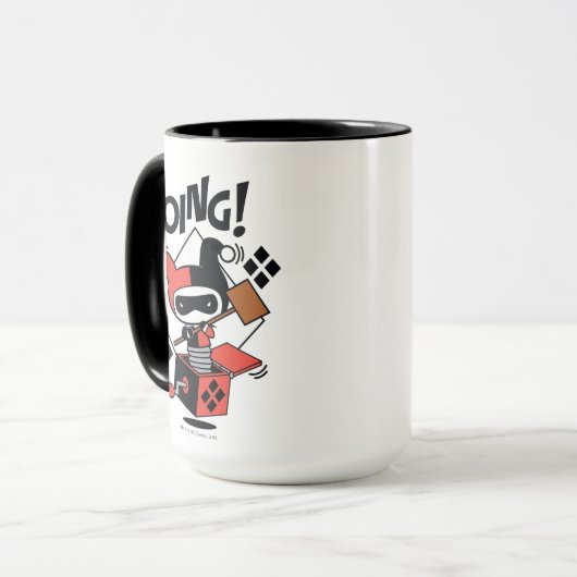 Mug Chibi Harley-Quinn-In-A-Box Avec Marteau (Devant gauche)