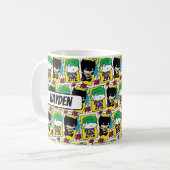 Mug Chibi Joker et Batman Motif de cartes de jeu (Devant gauche)