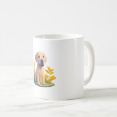 Mug Chibi Numérique Mignon de Retriever doré Doggo (Devant droit)