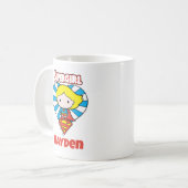 Mug Chibi Supergirl Starburst Coeur et logo (Devant gauche)
