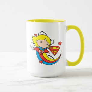 Mug Chibi Supergirl volant arc-en-ciel
