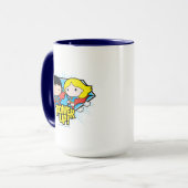 Mug Chibi Superman & Chibi Supergirl Power Up! (Devant gauche)
