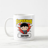 Mug Chibi Superman Polka Dot Shield et nom (Gauche)