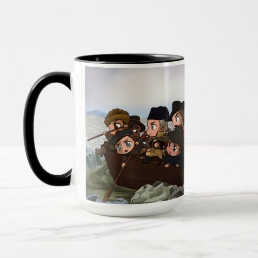 Mug Chibi-Washington croise le Delaware (Gauche)