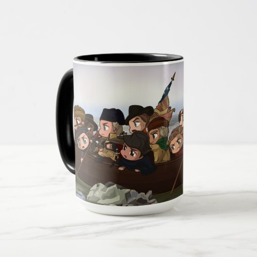 Mug Chibi-Washington croise le Delaware (Devant gauche)