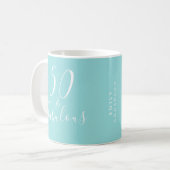 Mug Chic 50 Fabuleux Nom bleu 50e anniversaire (Devant gauche)