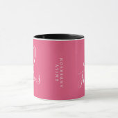 Mug Chic 50 Fabulous Hot Pink Nom 50e anniversaire (Centre)