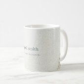 Mug Chic Abstrait d'ivoire d'or noir Gris pierre textu (Devant droit)