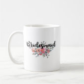 Mug Chic Aquarelle Florale Mariage Bridesmaid (Gauche)