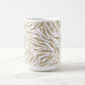 Mug Chic Beige Poster de animal Monogramme (Centre)