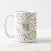 Mug Chic Beige Poster de animal Monogramme (Gauche)
