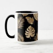 Mug Chic Black Gold Tropical Feuilles (Gauche)
