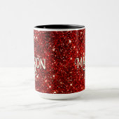 Mug Chic blanc rouge noir parties scintillant monogram (Centre)