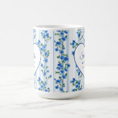 Mug Chic Boho Blue Wildflower Boy floral Baby Shower  (Centre)