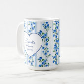 Mug Chic Boho Blue Wildflower Boy floral Baby Shower  (Devant gauche)