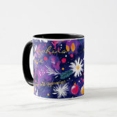 Mug Chic Boho Festif personnalisé avec design hive (Devant gauche)