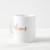 Mug Chic Boho moderne avec des noms Fête des Mères mam (Devant gauche)
