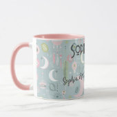 Mug Chic Boho personnalisé avec des designs célest (Gauche)