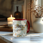 Mug Chic Boho personnalisé avec nom personnalisé -