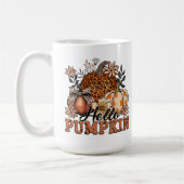 Mug Chic Bonjour Citrouille Automne (Gauche)