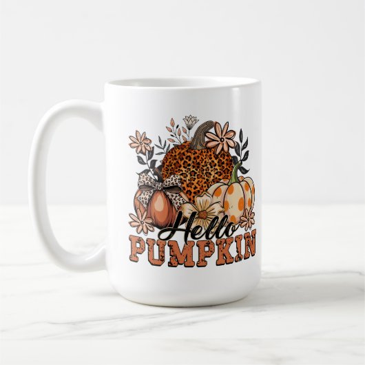 Mug Chic Bonjour Citrouille Automne automne (Gauche)