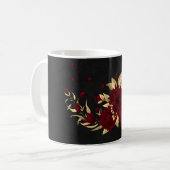 Mug Chic bordeaux et or noir (Devant gauche)