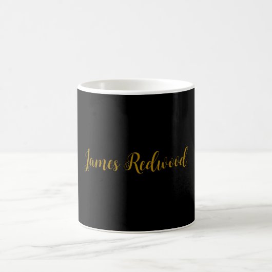 Mug Chic Calligraphie Professionnel Couleur Or Noir (Centre)