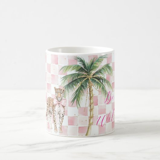 Mug Chic Carré Gold Palm Tree Leopard (Centre)