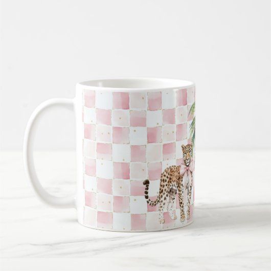 Mug Chic Carré Gold Palm Tree Leopard (Gauche)