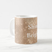 Mug Chic Champagne Gold Sparkle Glitz Noël (Devant gauche)