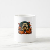 Mug Chic chien Carlin avec Citrouille Automne Hallowee (Centre)
