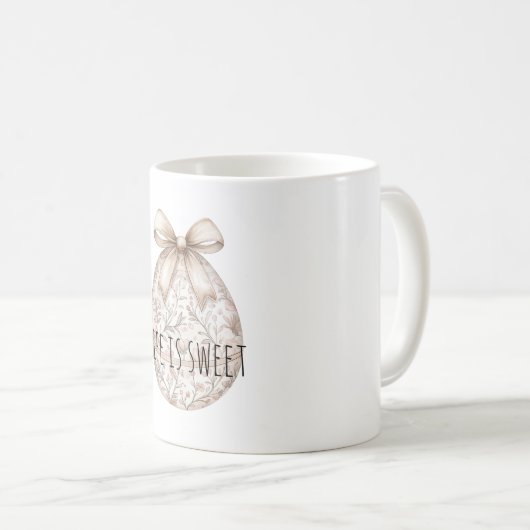 Mug Chic Cream Easter Egg Bow (Devant droit)