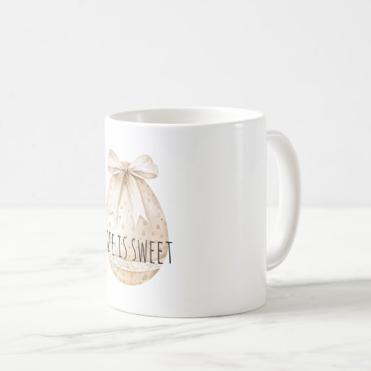 Mug Chic Cream Easter Egg Bow (Devant droit)